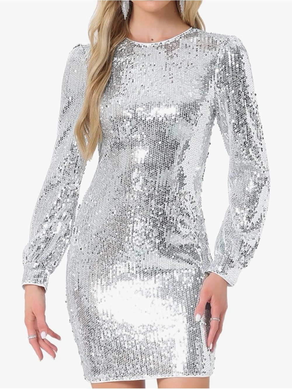 AllegraK Sequence Long Sleeve Mini Dress